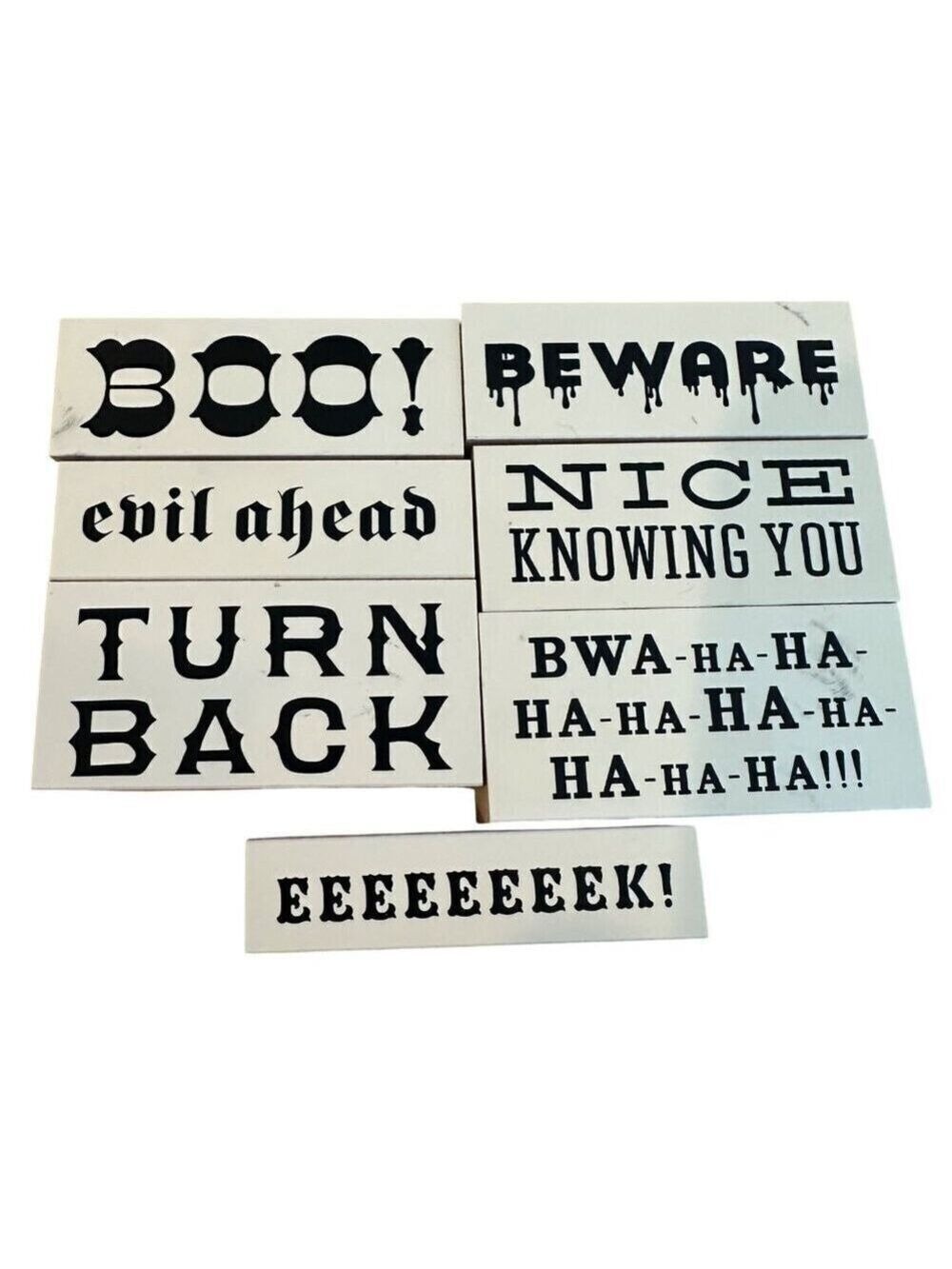 Halloween Rubber Stamp Lot Spooky BOO Beware DIY Scrapbook Cardmaking Set